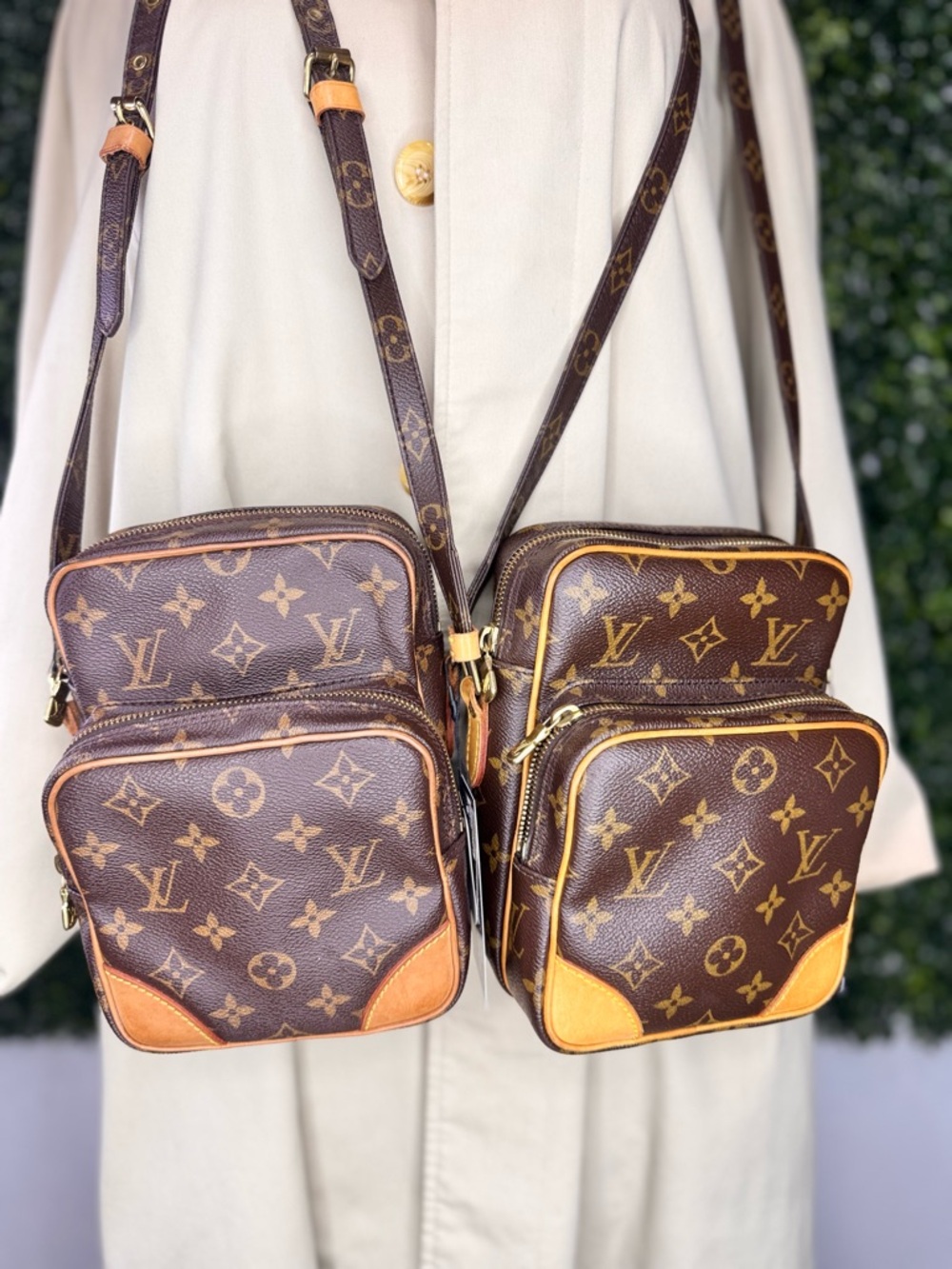 Louis Vuitton Brown Monogram Canvas Double Pocket Messenger Bag